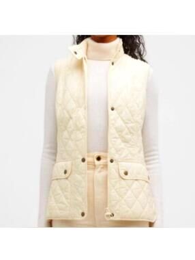 Barbour Otterburn Vest Summer Pearl Women’s Size 8